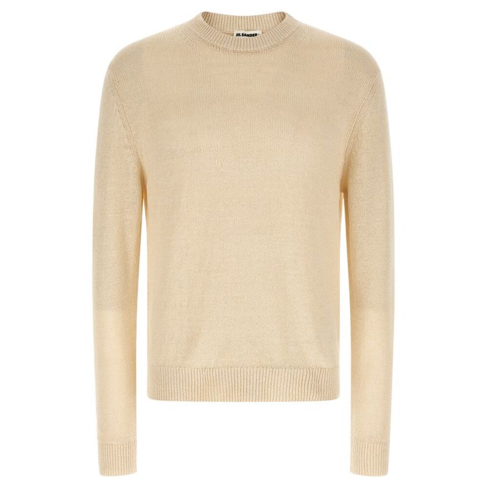 Jil Sander Beige Hemp Men's Cardigan